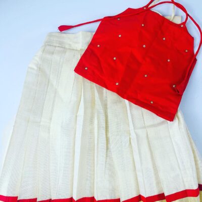 Girls Skirt & Blouse - Red